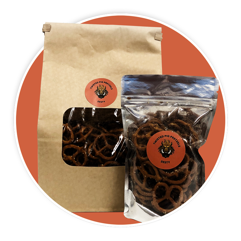 Twisted Pig Pretzel Zesty Flavor Circle web
